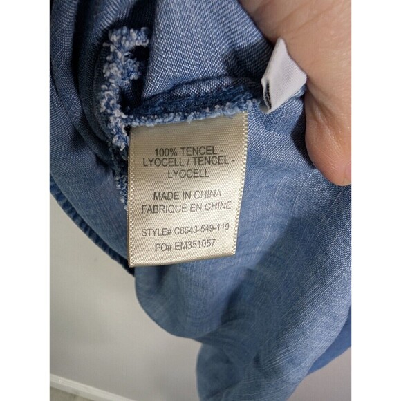 Cloth & Stone Chambray Shirt Dress Blue Small - Picture 4 of 12